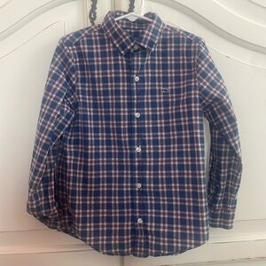 Vineyard Vines plaid button down boys shirt size 5